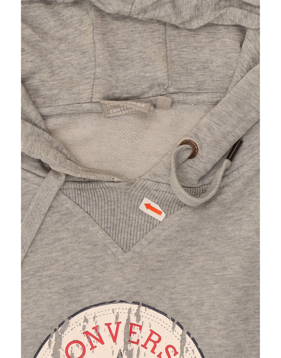 Converse Pull à capuche graphique XL pour homme Gris chiné