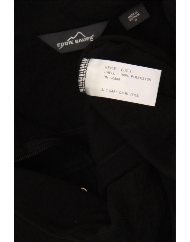 Eddie Bauer Pull polaire à col zippé pour homme, polyester noir moyen