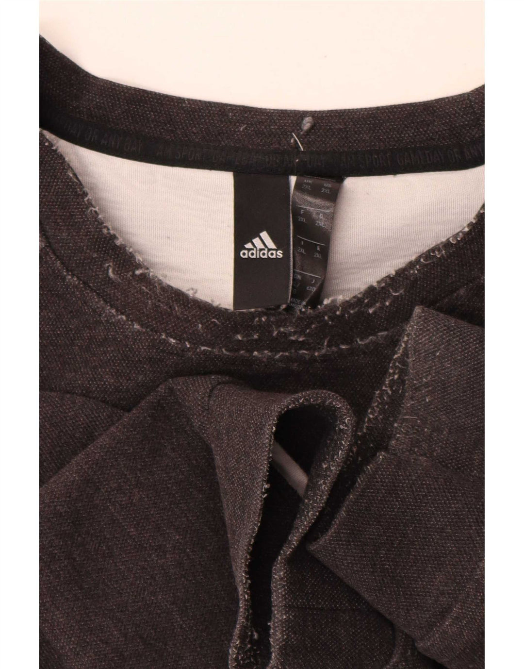 Adidas Sweat-shirt pour homme en coton gris 2XL