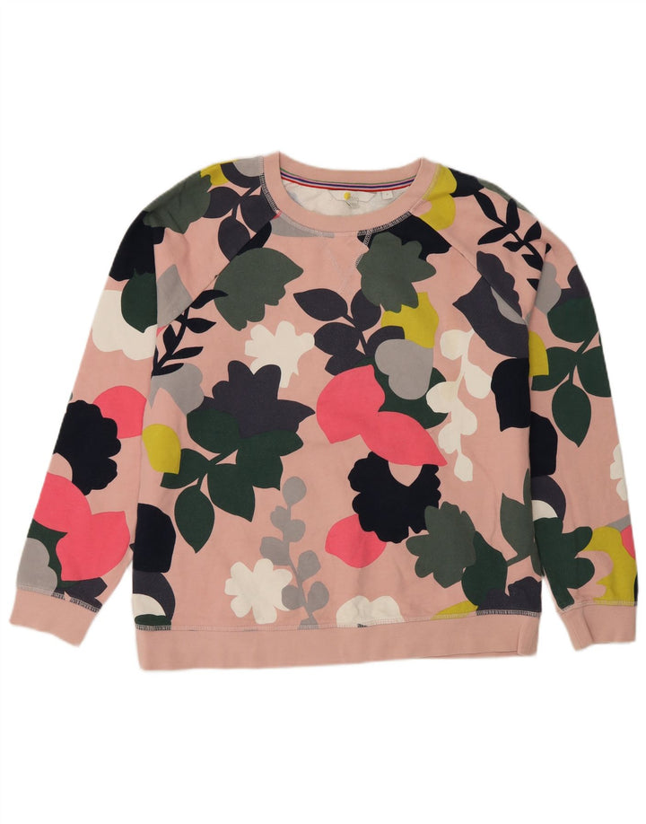 Boden Femme Coupe Regular Sweat-Shirt Coton Floral Rose Moyen