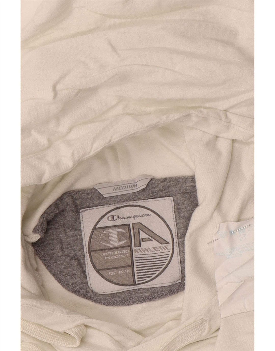 Champion Pull à capuche pour femme UK 44 Medium Off White Coton