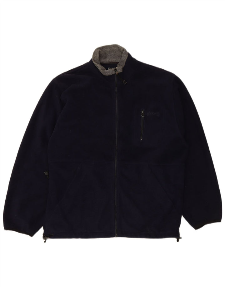 SCHOTT Veste Polaire Homme UK 40 Large Bleu Marine Polyester