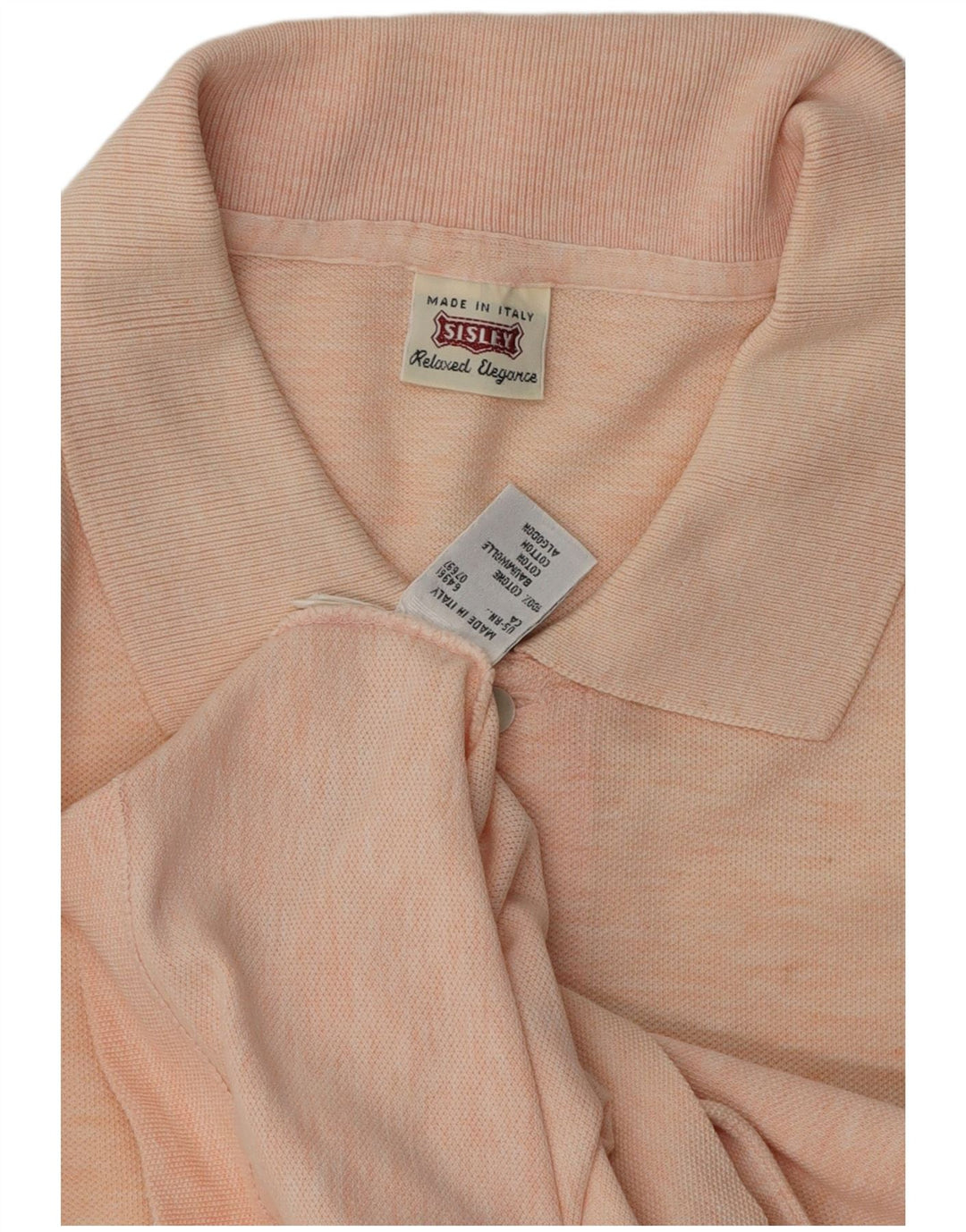 Sisley Polo Large Rose Moucheté Coton Homme