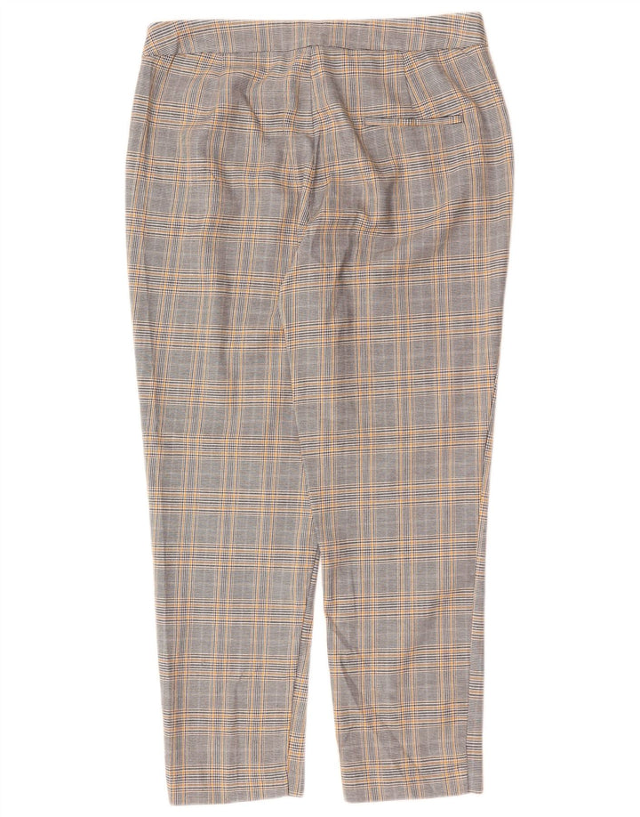 Pantalon Chino Droit Femme ZARA Large W30 L26 Pied De Poule Gris
