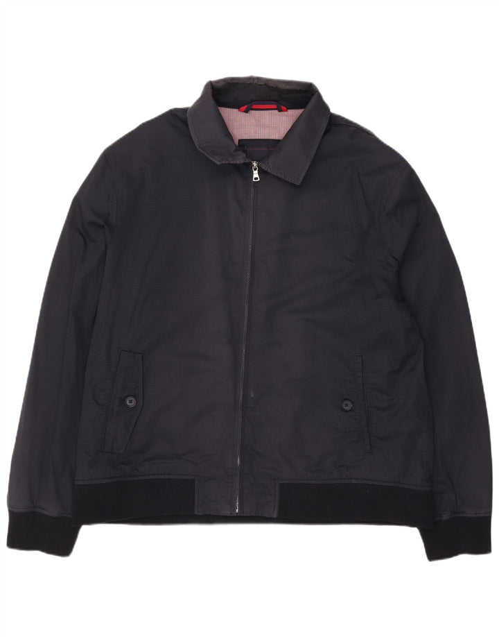 Marks & Spencer Veste Bomber Homme UK 44 2XL Bleu Marine Coton