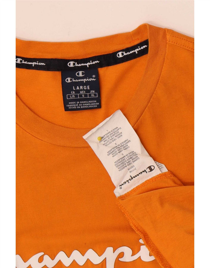 Champion T-Shirt Graphique Homme Grand Orange Coton