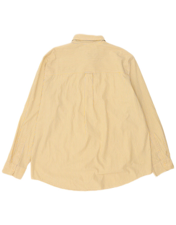 Chaps Chemise homme facile d'entretien XL en coton à fines rayures jaune