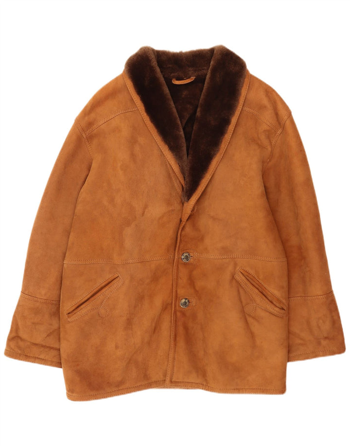 Port Banus Veste en peau de mouton pour homme IT 50 Large peau de mouton marron