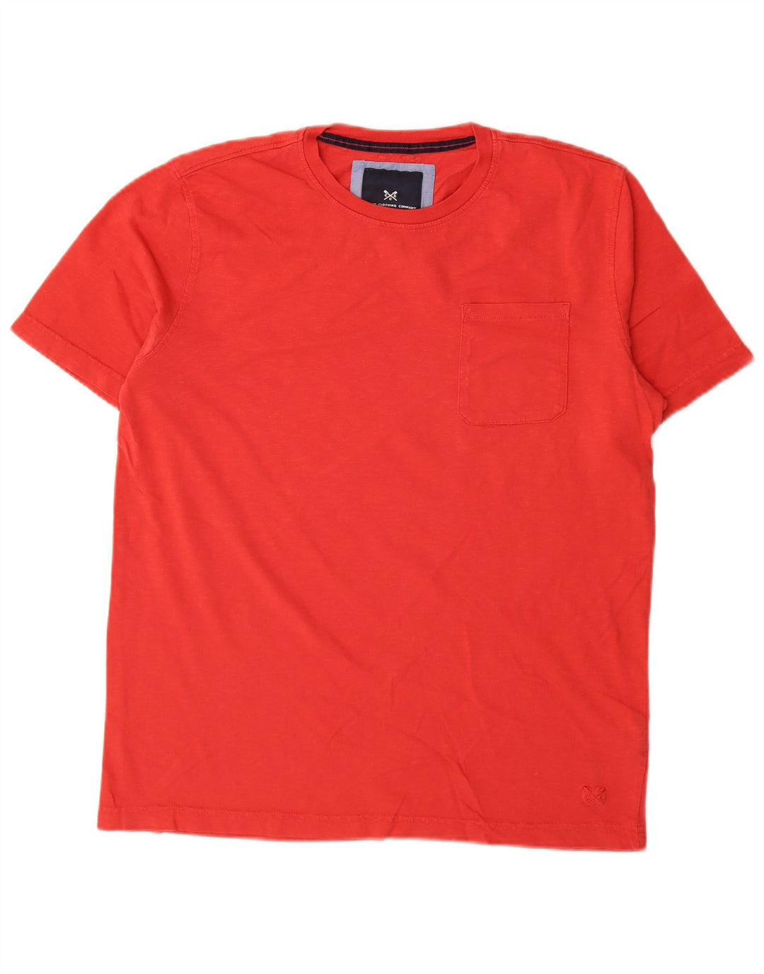 CREW CLOTHING T-Shirt Homme Haut Rouge Moyen Coton