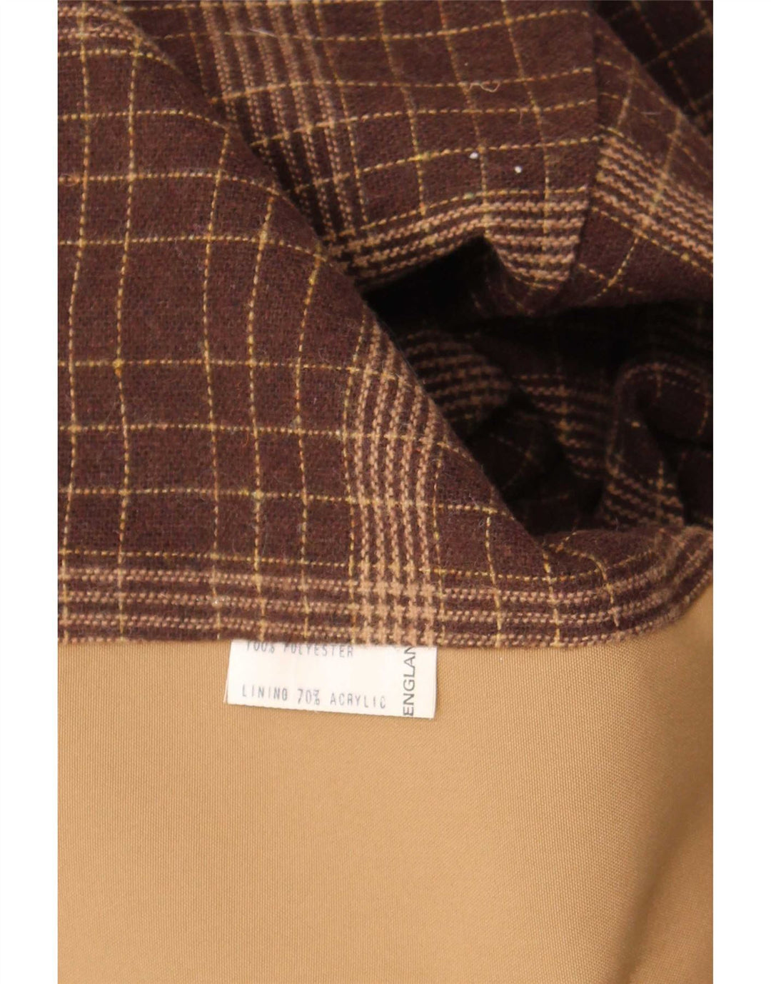 vintage Femme Trench Coat UK 14 Moyen Brun Polyester Classique