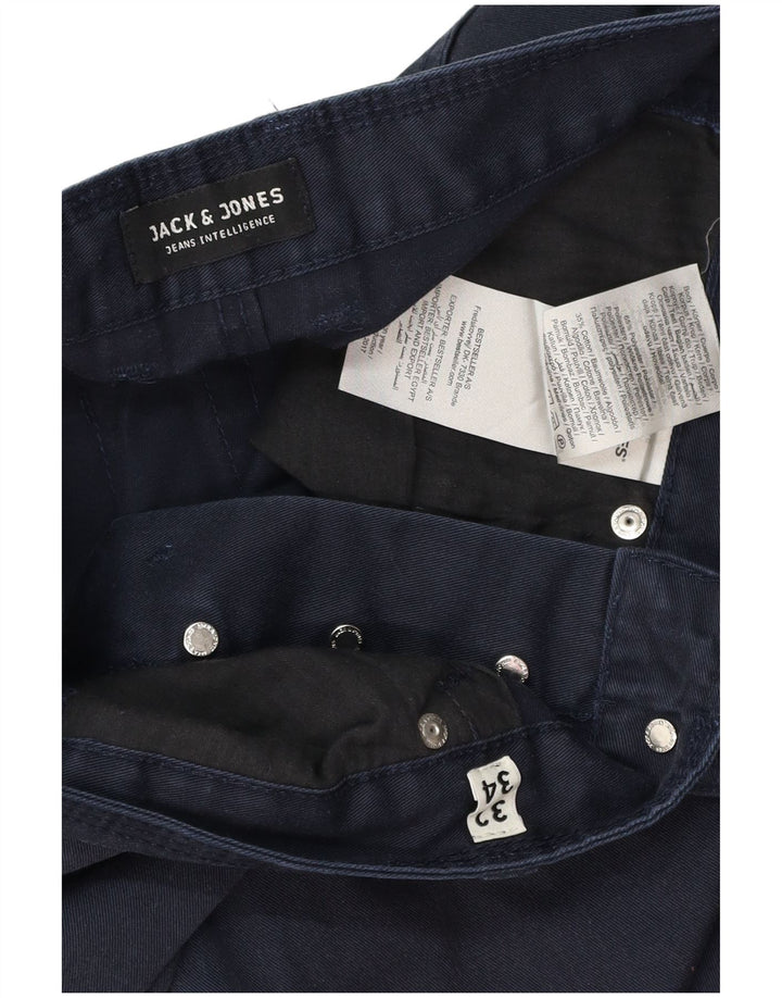 JACK & JONES Pantalon décontracté droit banane W32 L32 homme bleu marine coton