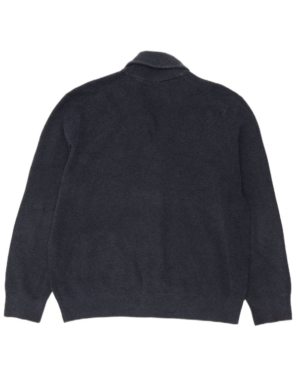 Marks & Spencer Pull Cardigan Homme 2XL Bleu Marine Polyester