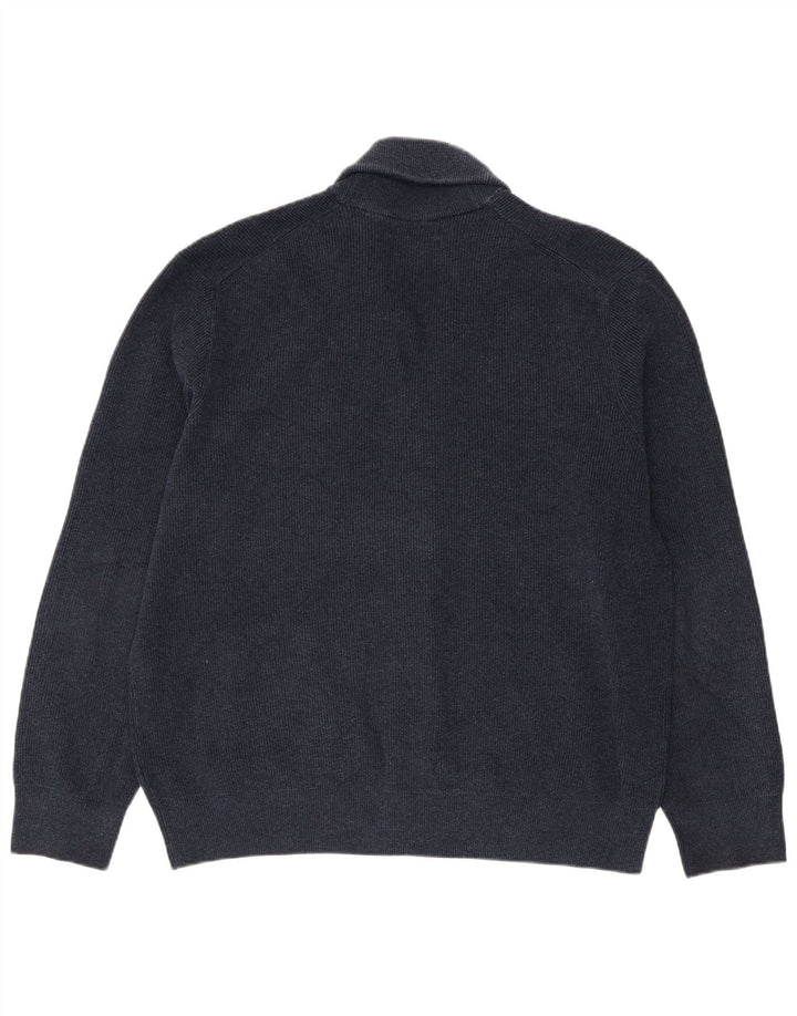 Marks & Spencer Pull Cardigan Homme 2XL Bleu Marine Polyester
