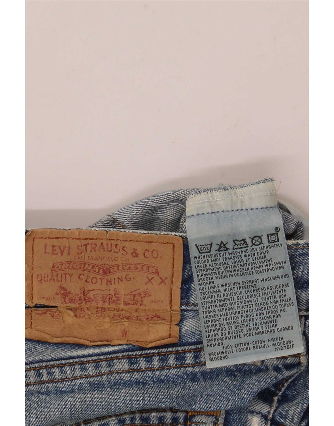 Levi's Jean droit vieilli W36 L32 homme bleu coton