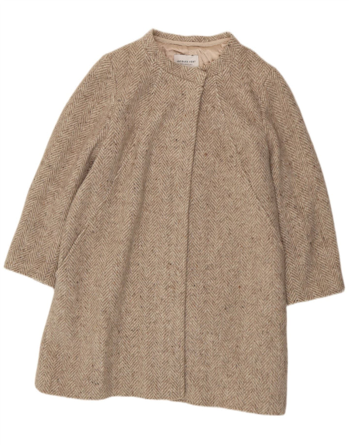 JACQUES VERT Manteau Femme UK 20 XL Laine à Chevrons Gris