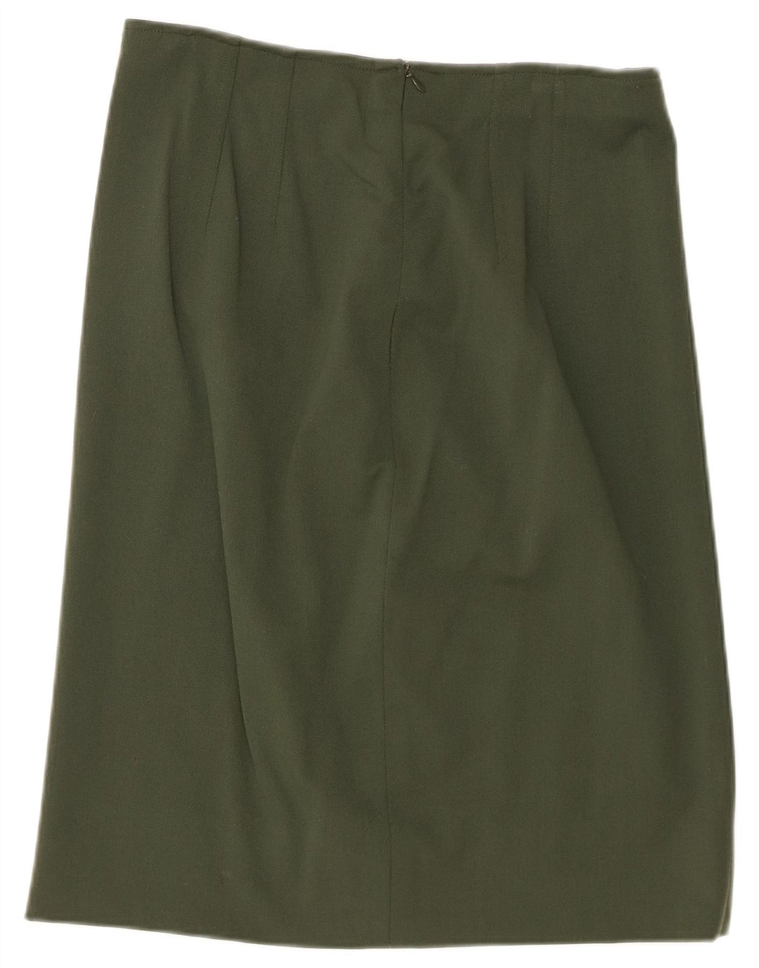 ICEBERG Jupe Droite Femme W30 Laine Kaki Moyen