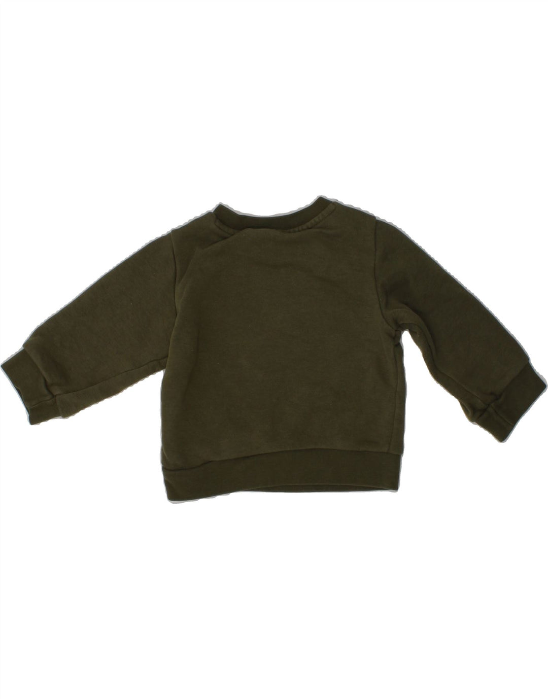 ADIDAS Baby Boys Graphic Sweatshirt Jumper 3-6 Months Khaki Cotton | Vintage Adidas | Thrift | Second-Hand Adidas | Used Clothing | Messina Hembry 