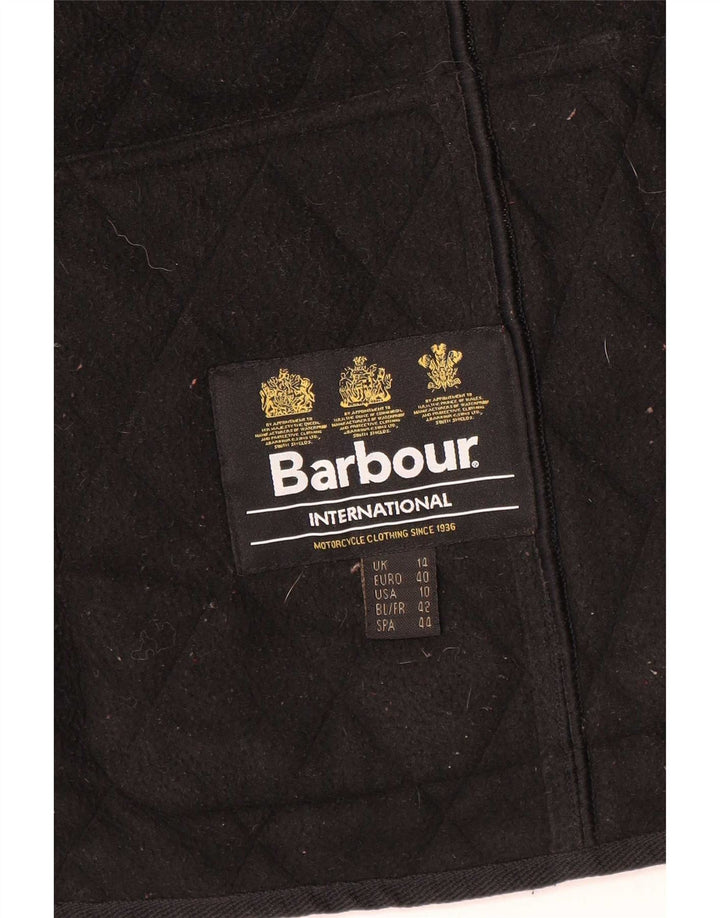 Barbour Veste matelassée pour femme UK 14 Large Noir Polyester