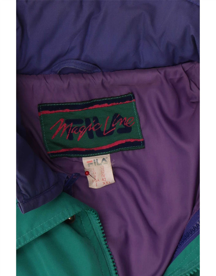 Fila Veste de ski à capuche pour homme IT 52 2XL Vert
