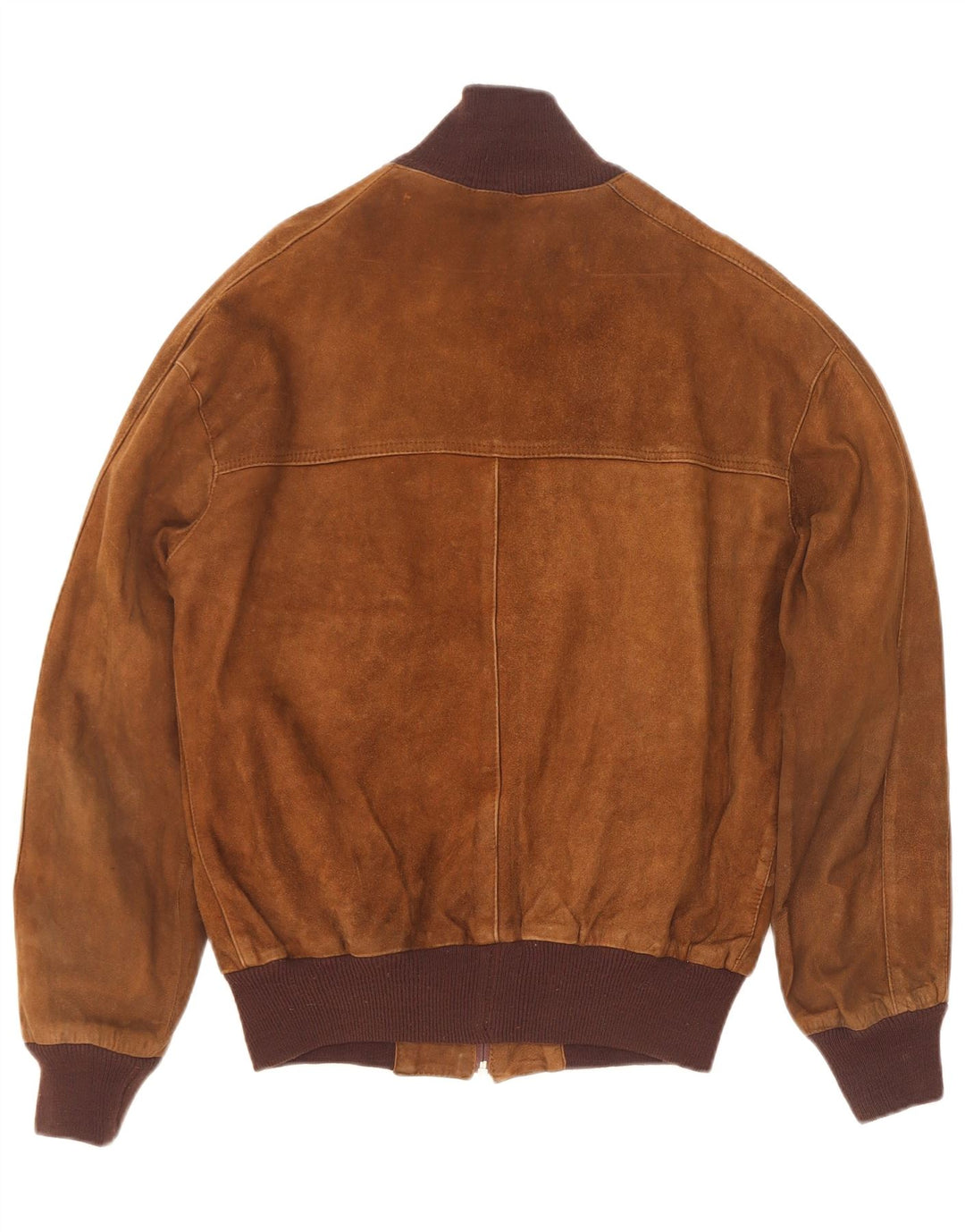 vintage Mens Suede Bomber Jacket IT 50 Grand Brun