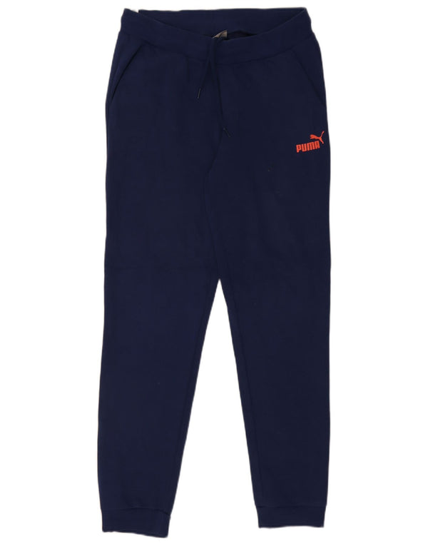 Puma Pantalon de survêtement pour femme Joggers UK 12 Bleu marine moyen Coton