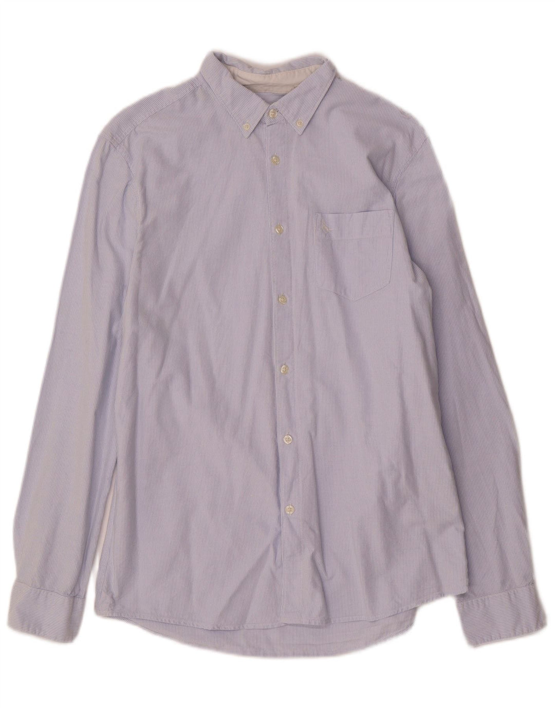Jack Wills Chemise classique pour homme en coton à fines rayures bleu moyen