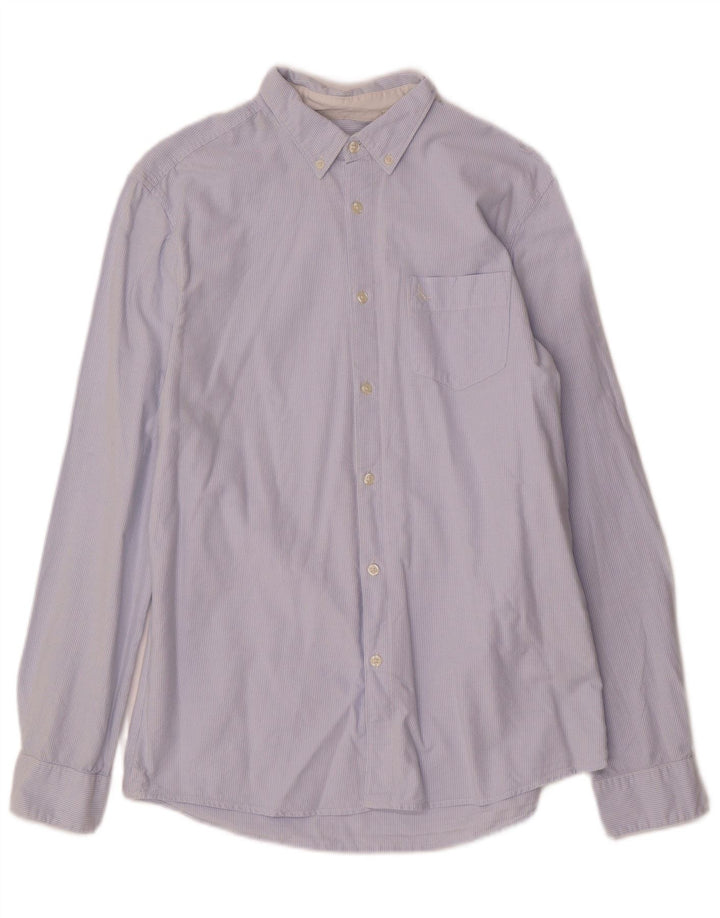 Jack Wills Chemise classique pour homme en coton à fines rayures bleu moyen