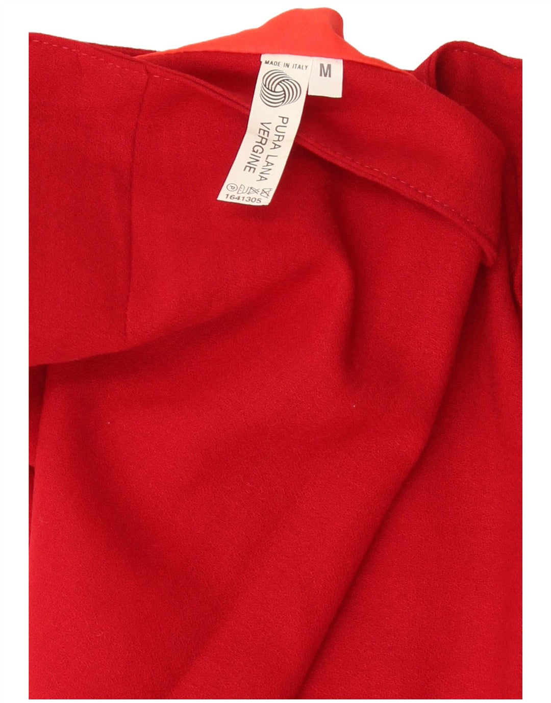 vintage Femmes Mini Wrap Jupe Moyenne W28 Laine Vierge Rouge