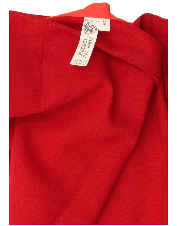 vintage Femmes Mini Wrap Jupe Moyenne W28 Laine Vierge Rouge