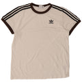 ADIDAS T-shirt surdimensionné pour femme UK 10 Petit coton blanc