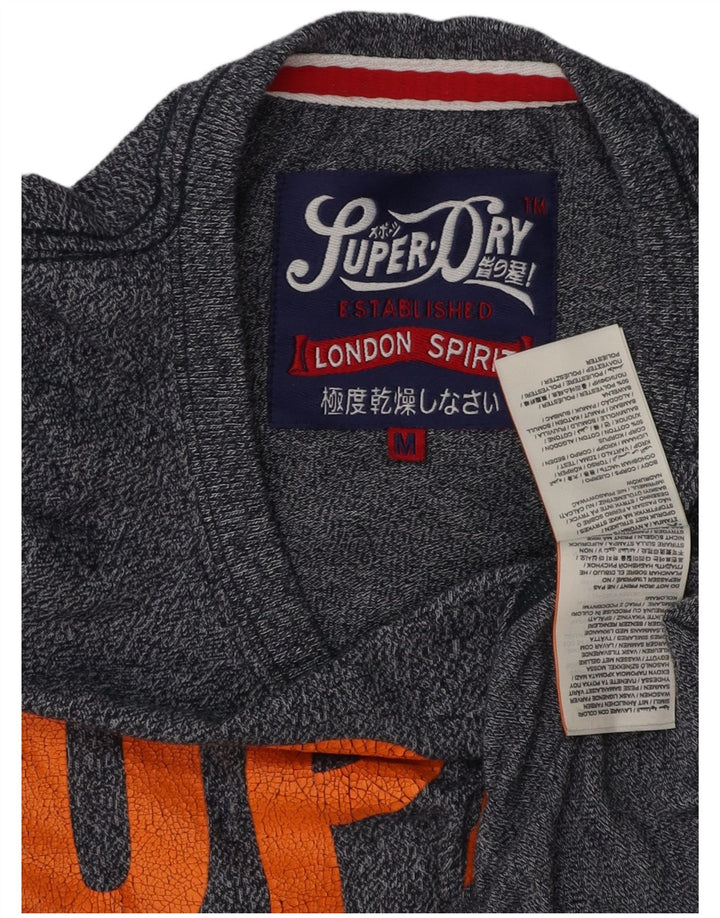 SUPERDRY T-Shirt Graphique Homme Bleu Marine Moyen Coton