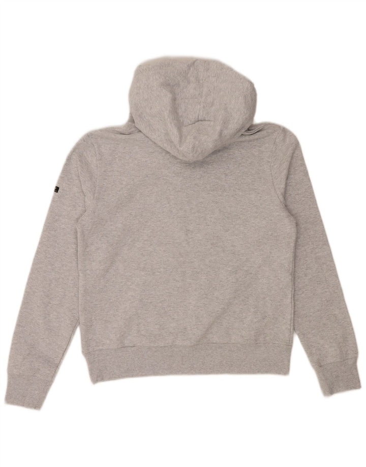 SUPERDRY Pull à capuche graphique pour femme UK 12 Gris moyen Coton