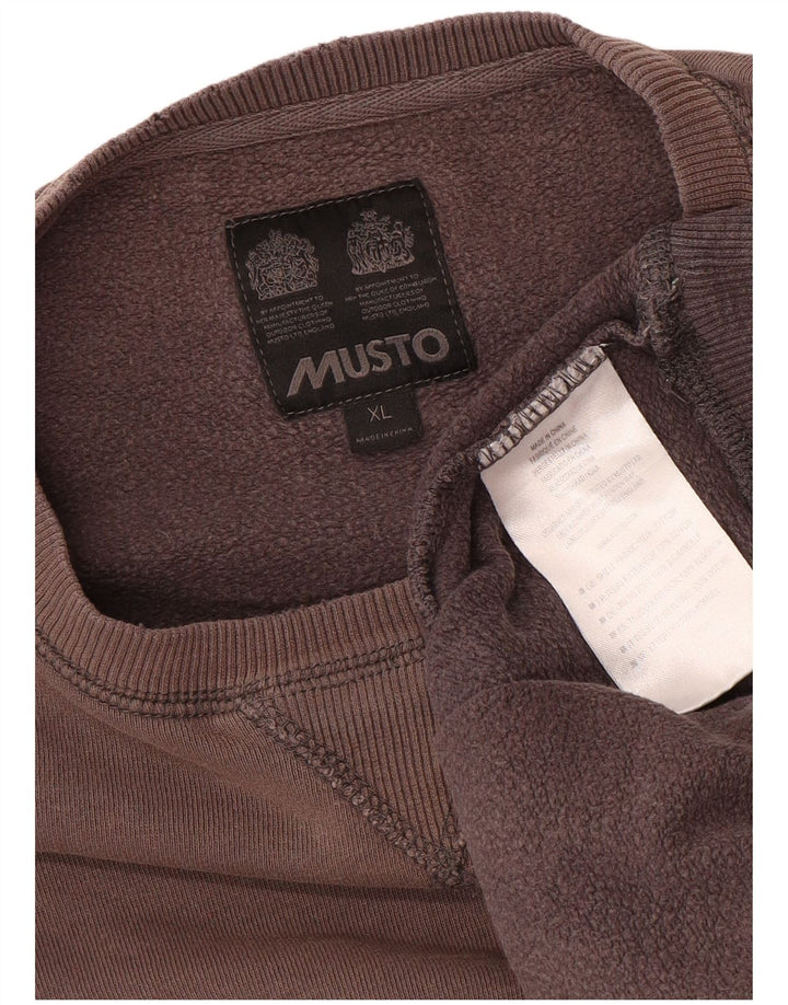 MUSTO Sweat-Shirt Homme XL Coton Bordeaux