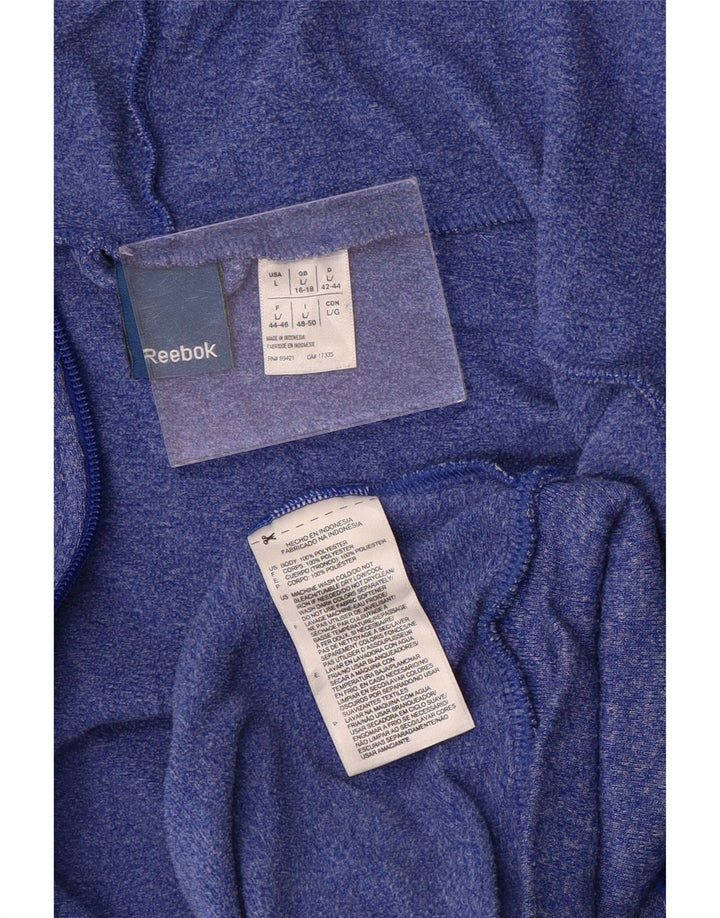 REEBOK Pull à capuche zippé pour femme UK 16/18 Grand Bleu Polyester