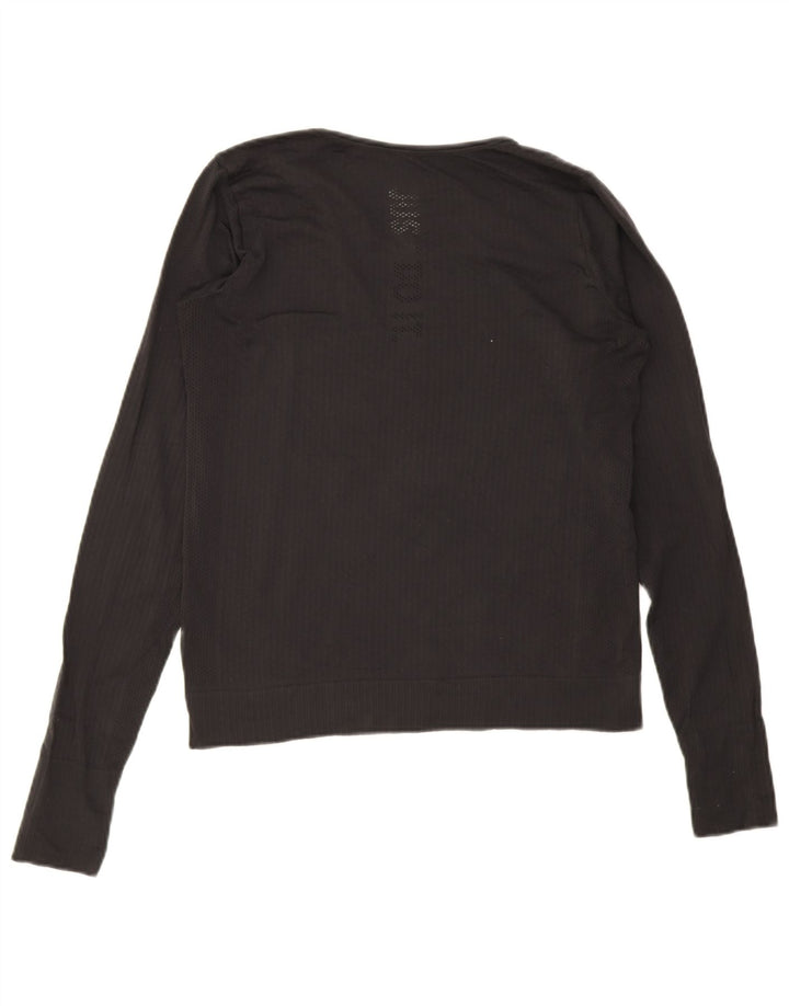 Nike Haut Dri Fit à manches longues pour femme UK 12 Polyester Noir moyen