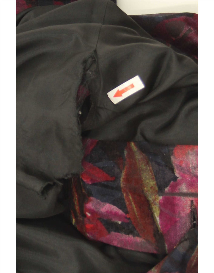 vintage Femmes 3 Bouton Blazer Veste UK 10 Petit Floral Multicolore