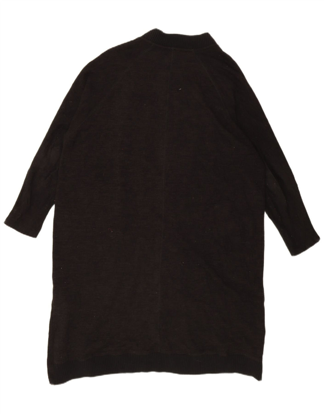 Zara Cardigan long surdimensionné pour femme UK 16 Large Noir Polyester