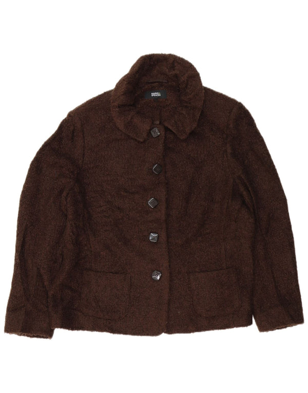 Marks & Spencer Pull Cardigan Femme UK 18 XL Acrylique Marron