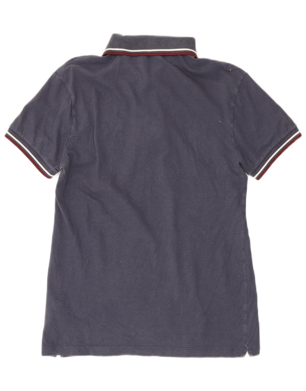 Fred Perry Mens Light and Stretch Polo Shirt Small Navy Blue Striped Cotton