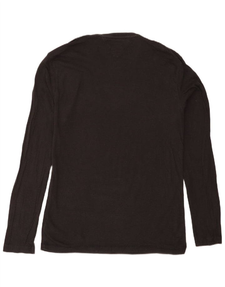 TOMMY HILFIGER Haut Homme Manches Longues 2XL Noir Coton