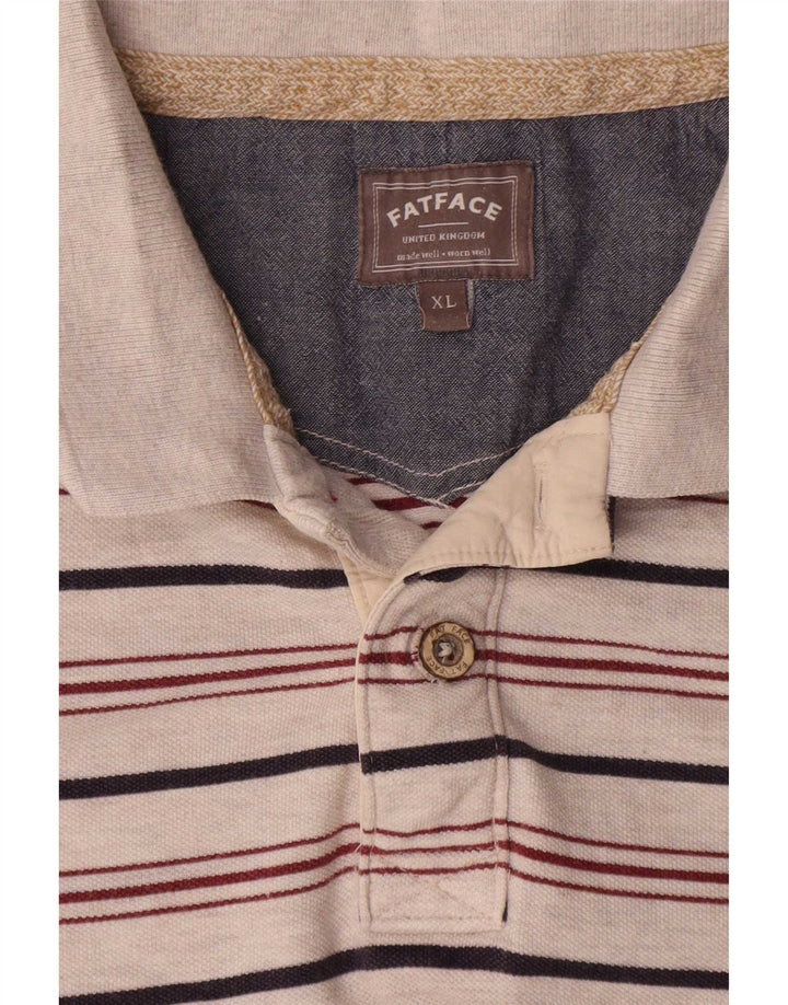 Polo Homme Fat Face XL Gris Rayé Coton