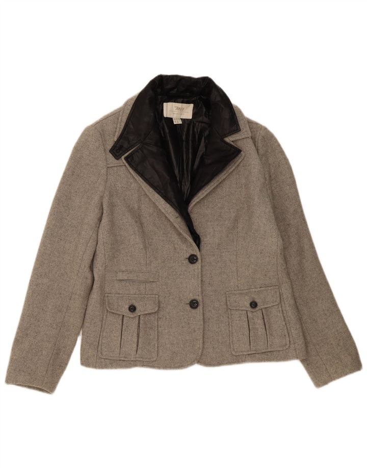 Marlboro Classics Veste Blazer Femme UK 16 Large Gris Colorblock