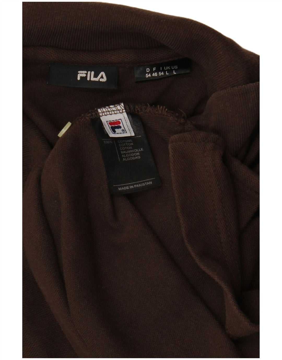 FILA Polo Homme Large Marron Coton