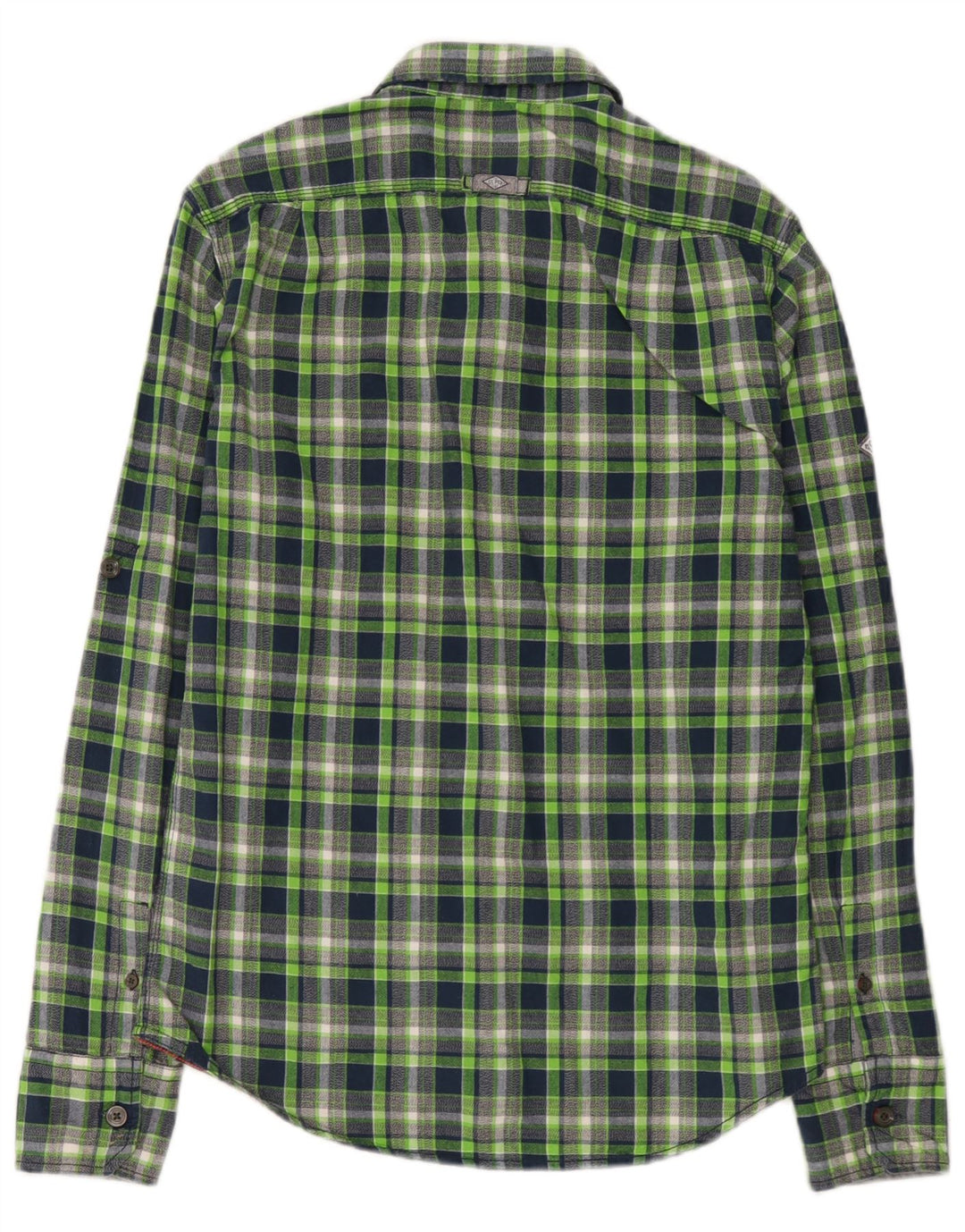 Superdry Chemise en flanelle pour femme UK 14 Coton à carreaux vert moyen