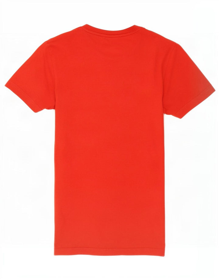 Ellesse T-Shirt Top XS Orange Coton Homme