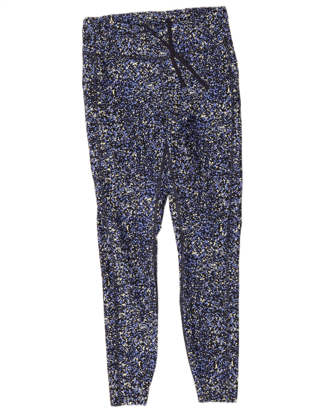 Marks & Spencer Leggings Femme UK 10 Petit Bleu Moucheté Polyester
