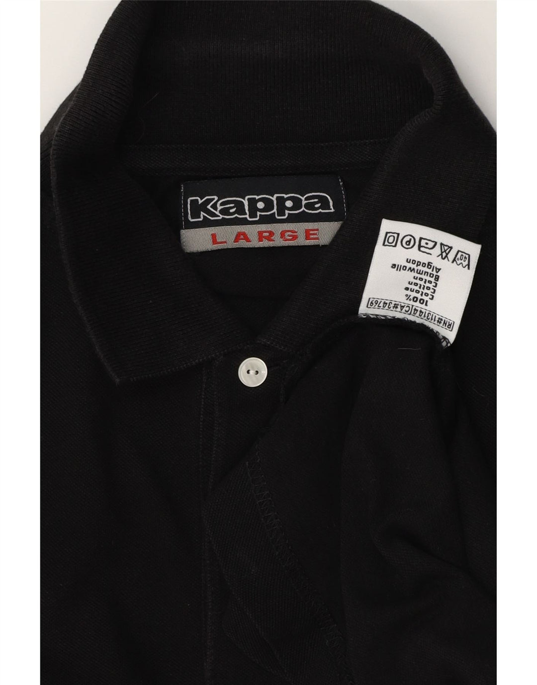 Kappa Polo Homme Grand Noir Coton