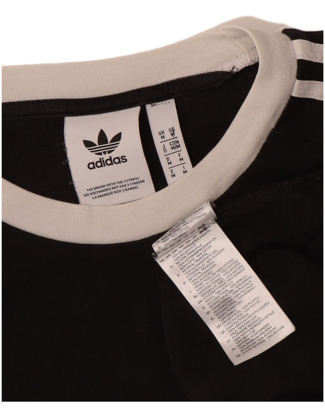 Adidas T-Shirt Homme Haut Noir Moyen Coton