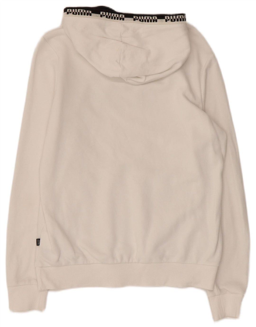 PUMA Pull à capuche graphique pour femme UK 14 Coton blanc moyen