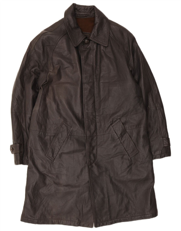 FLORENTIA Manteau en cuir pour homme UK 38 Marron moyen